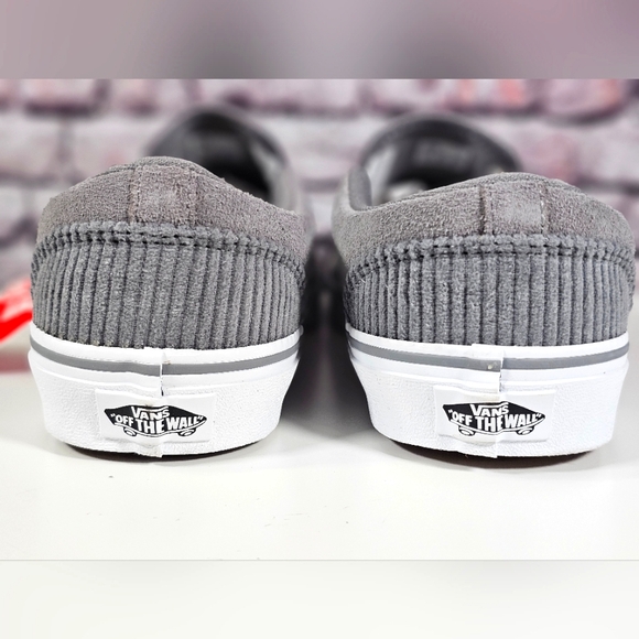 NWT Vans Asher slip ons "Cord Mid Grey" - Picture 6 of 9